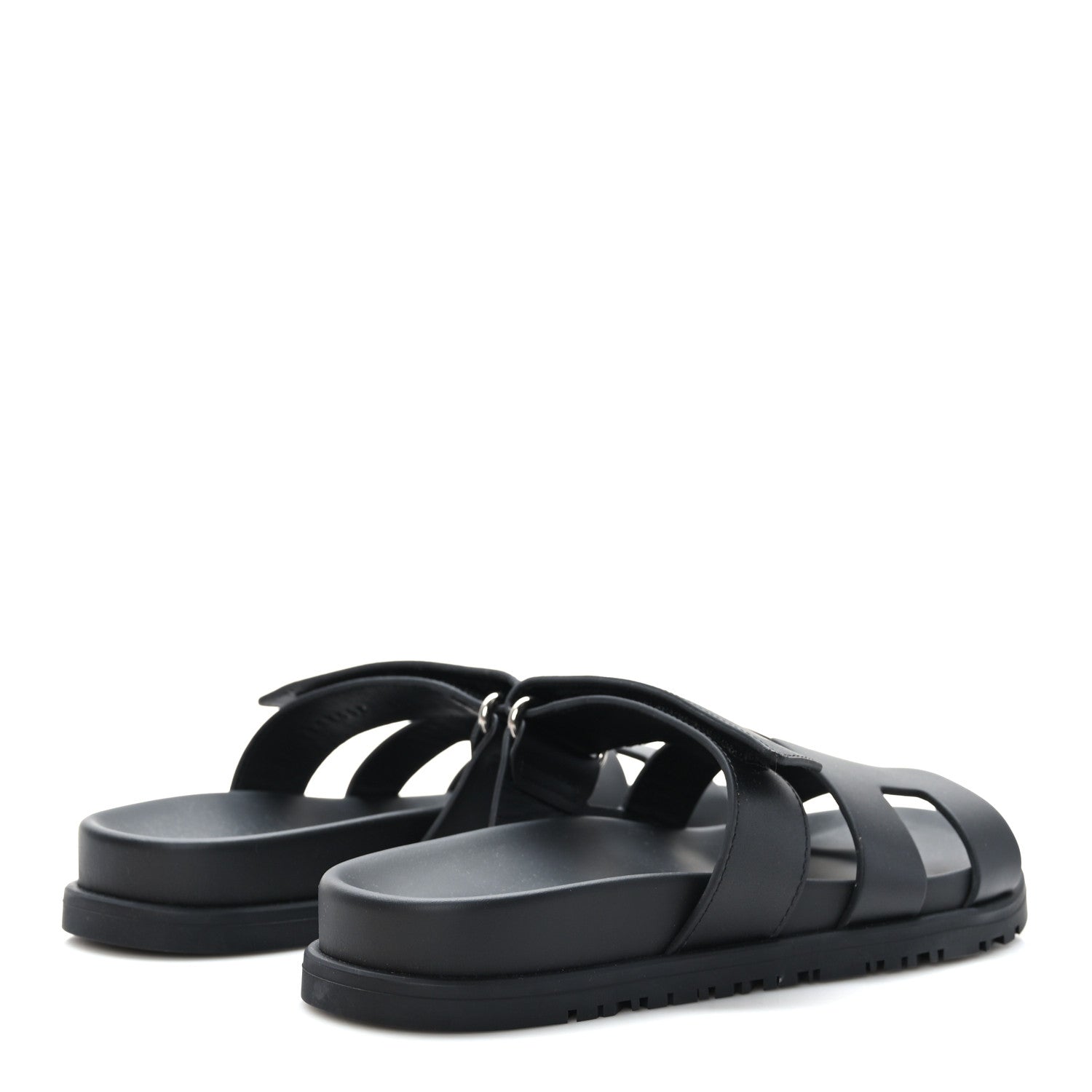 Hermes Calfskin Womens Chypre Sandals 35 Black 5 of 9