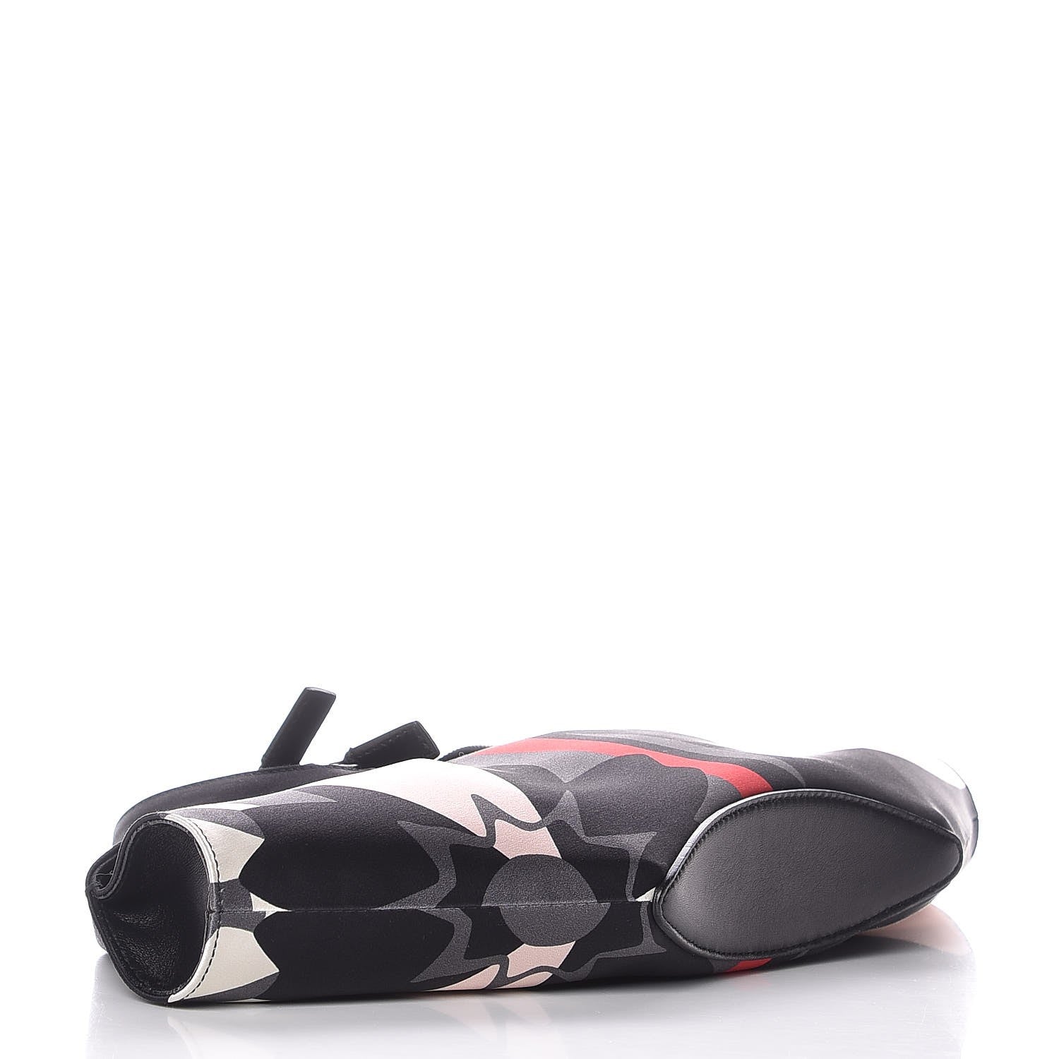 Alexander McQueen Silk Print De Manta Clutch Black Red Pink 3 of 5