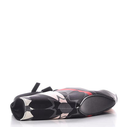 Alexander McQueen Silk Print De Manta Clutch Black Red Pink 3 of 5