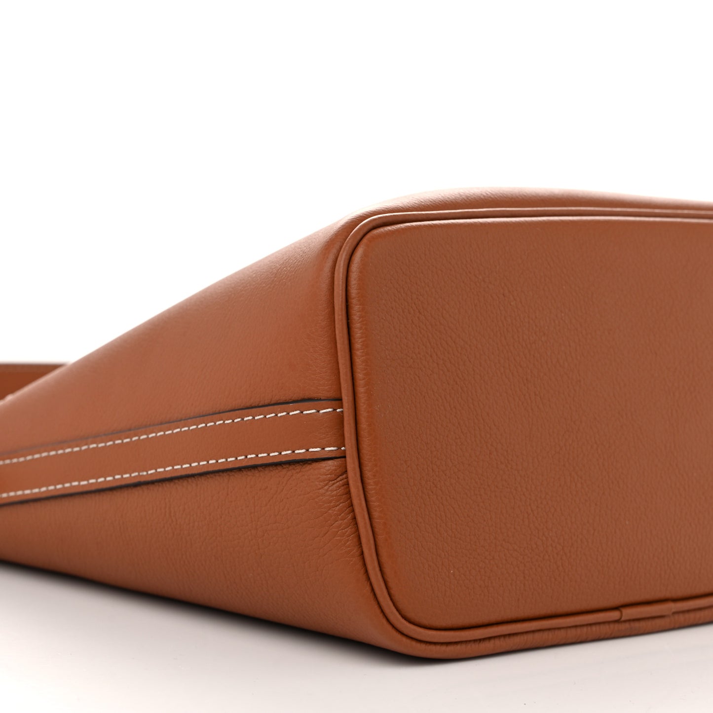 Calfskin Lock and Walk Bucket Cognac