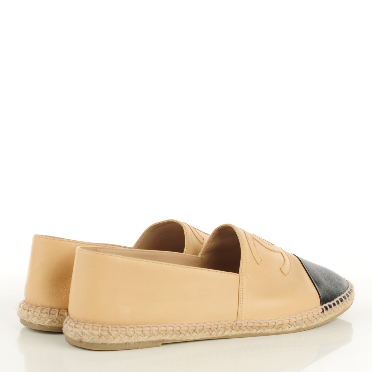 Lambskin CC Espadrilles 43 Beige Black