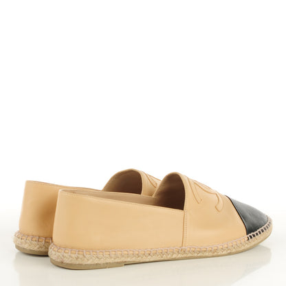 Chanel Lambskin CC Espadrilles 43 Beige Black 5 of 10