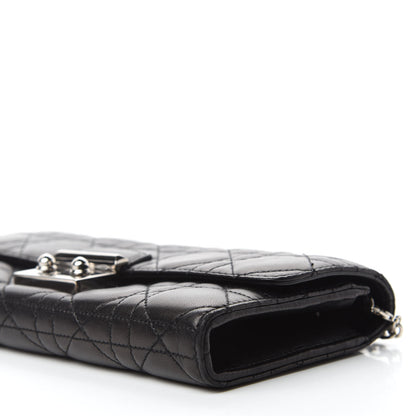 Christian Dior Lambskin Cannage Miss Dior Chain Wallet Black 7 of 12