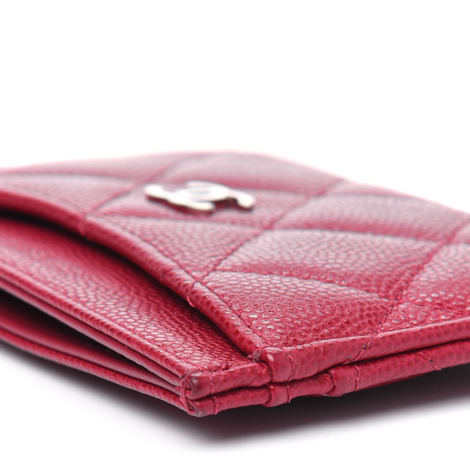 Chanel Caviar Quilted Card Holder Red 4 of 4