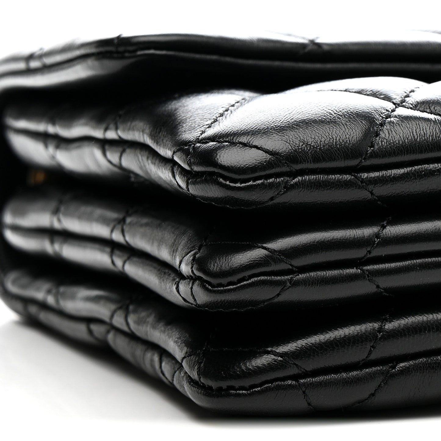Lambskin Quilted Medium Pillow Crush Flap Bag Black