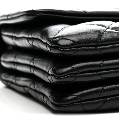 Chanel Lambskin Quilted Medium Pillow Crush Flap Bag Black 9 of 10
