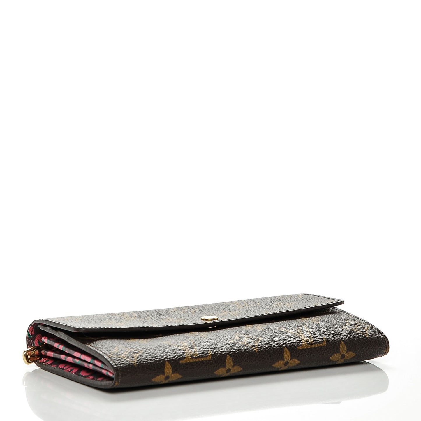 Monogram Leopard Sarah Wallet Rouge Fauviste
