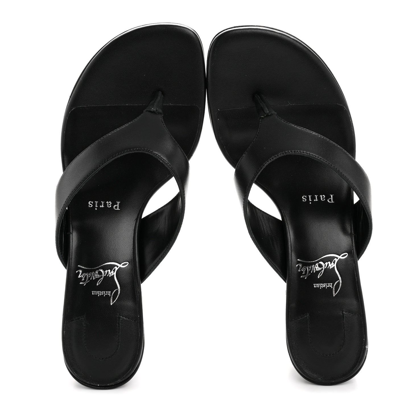 Nappa Janetonga 55 Thong Sandals 36.5 Black