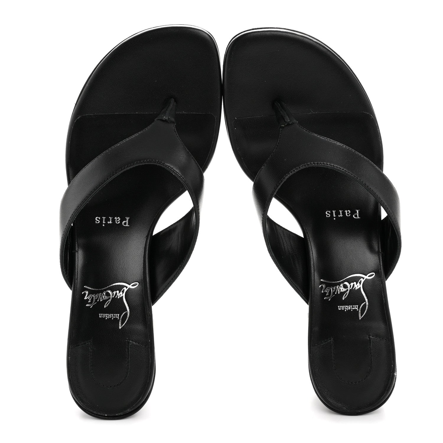 Christian Louboutin Nappa Janetonga 55 Thong Sandals 36.5 Black 2 of 8