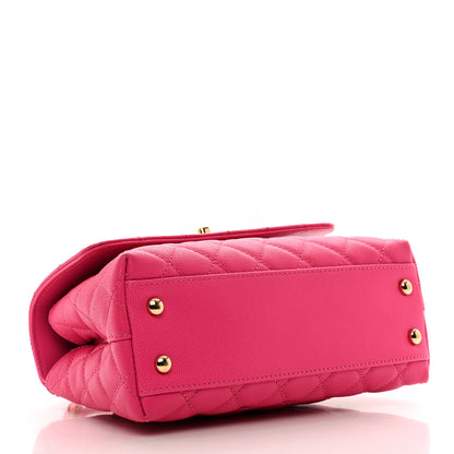 Chanel Caviar Quilted Mini Coco Handle Flap Rose 4 of 10