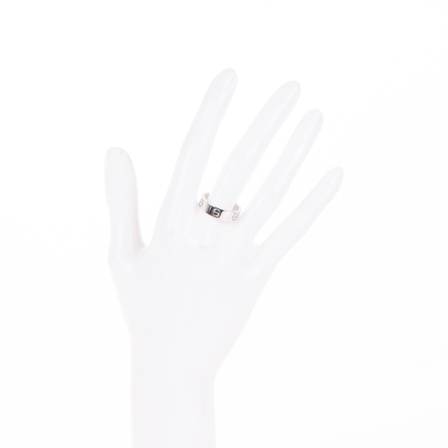 18K White Gold 5.5mm LOVE Ring 57 8