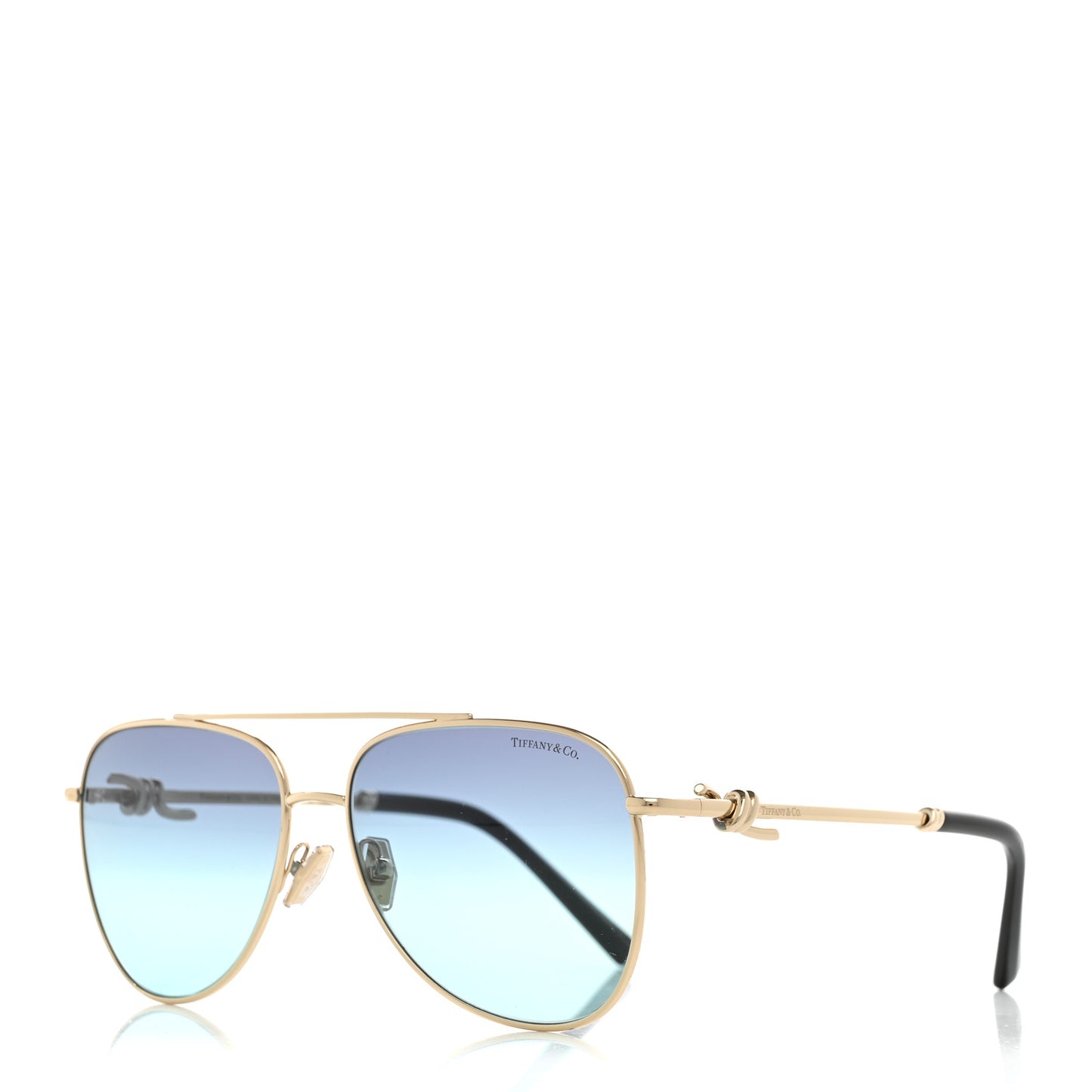 Metal Knot Aviator Sunglasses TF3116 Pale Gold