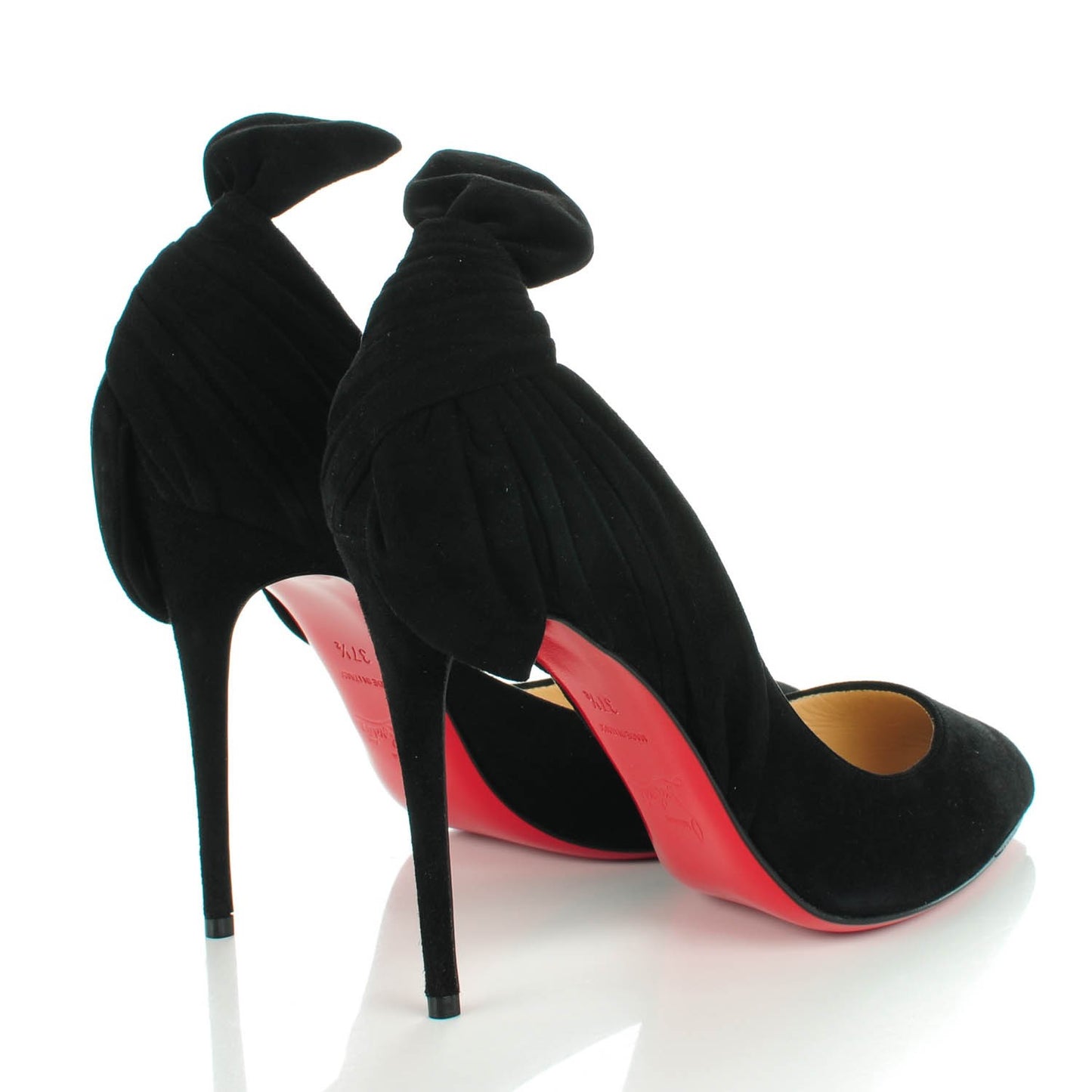 Suede Barbara 100 Peep Toe Pumps 37.5 Black