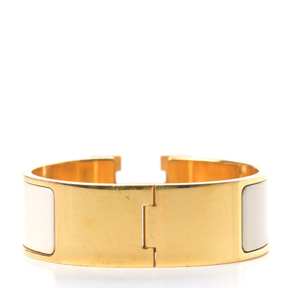 Hermes Enamel Wide Clic Clac H Bracelet PM Creme 3 of 4