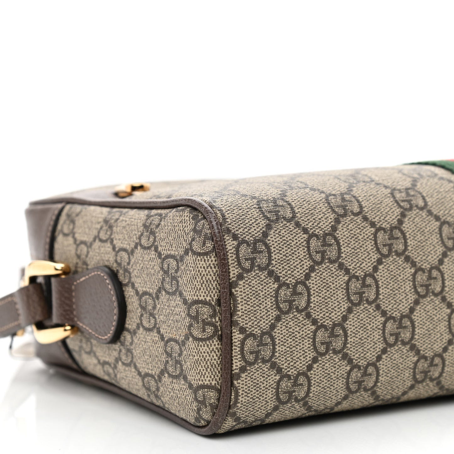 GG Supreme Monogram Web Small Ophidia Shoulder Bag Brown