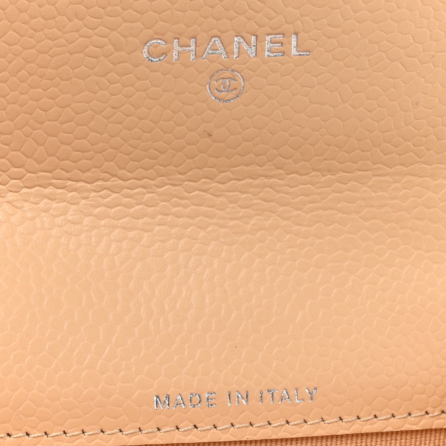 Chanel Caviar Quilted Flap Card Holder Wallet Beige 6 of 7