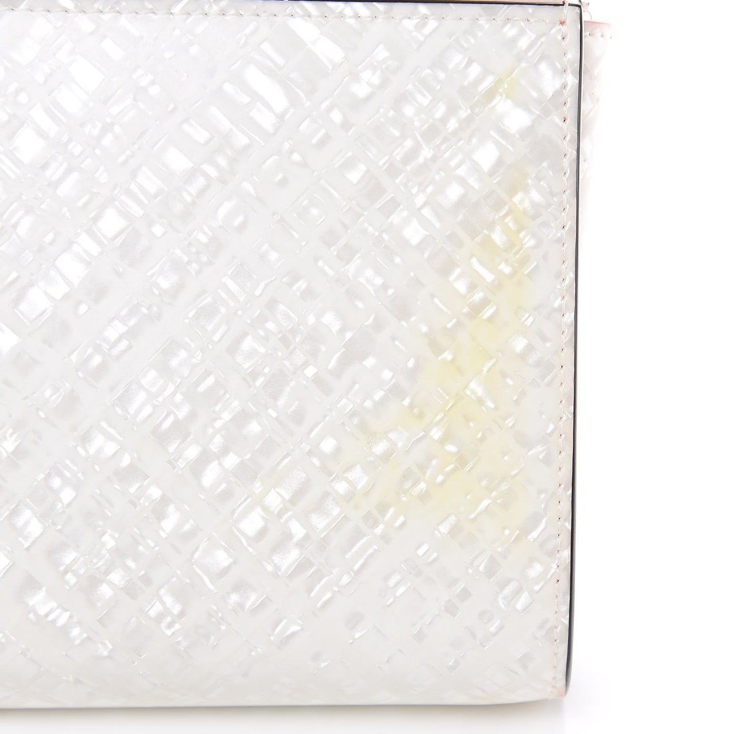 Patent Spikes Paloma Clutch White