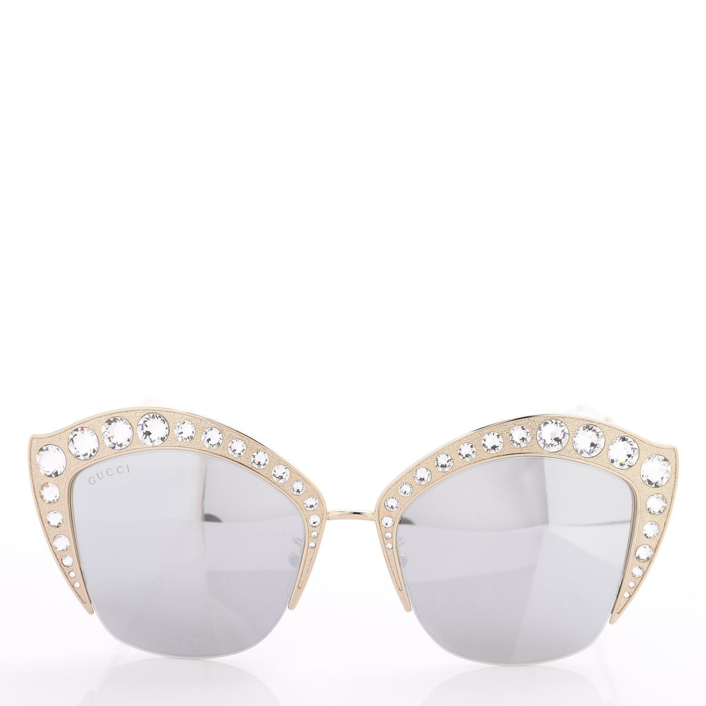 Metal Crystal Cat Eye Sunglasses GG00114S Gold