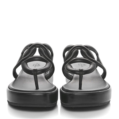 Hermes Nappa Gipsy Sandals 37 Black 2 of 8