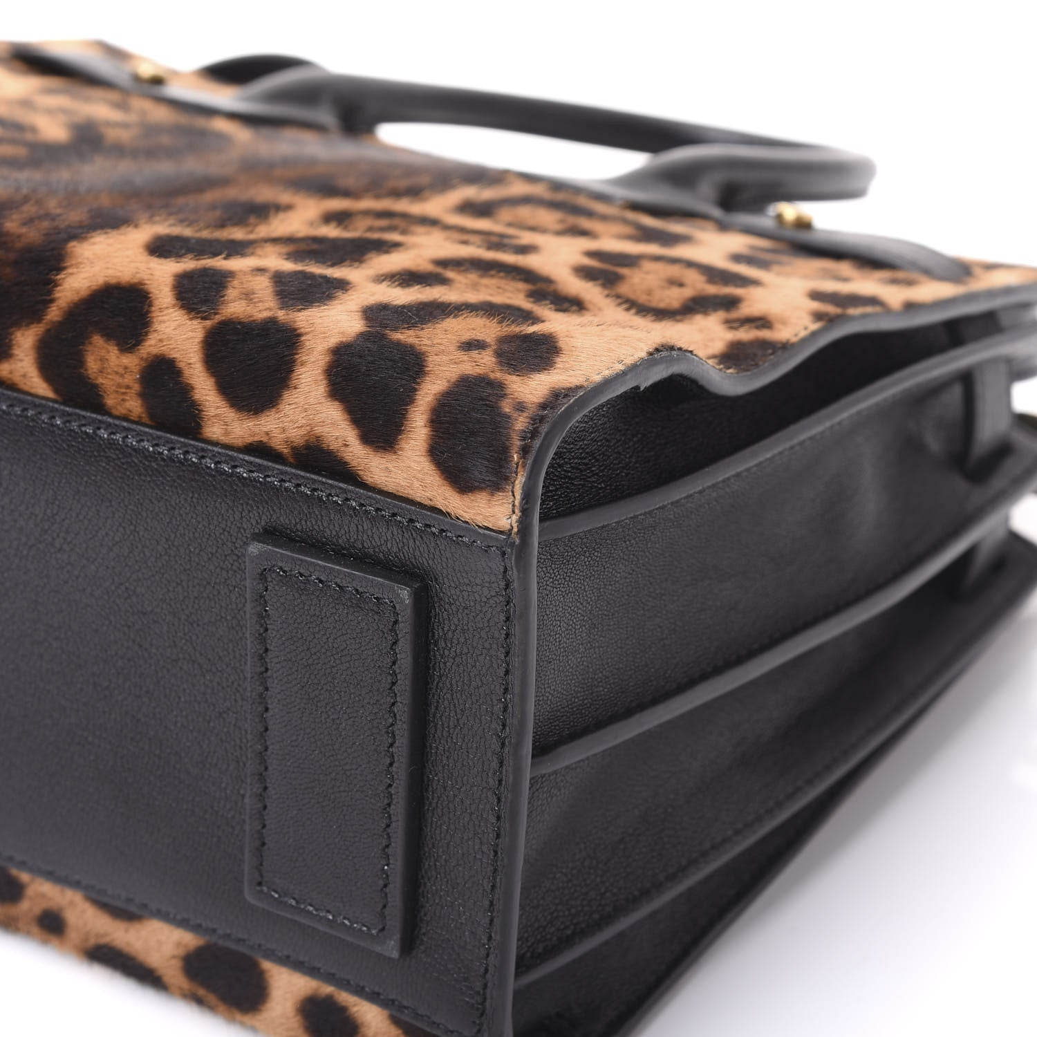 Saint Laurent Pony Effect Calfskin Leopard Print Baby Supple Sac De Jour 7 of 10