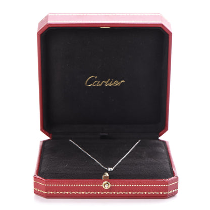 Cartier 18K White Gold Diamond LM D'Amour Pendant Necklace 7 of 7