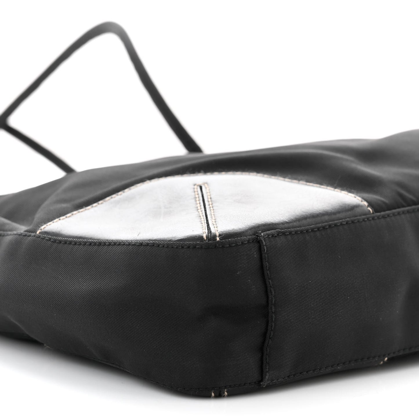 Tessuto Nylon Caflskin Shopping Tote Black