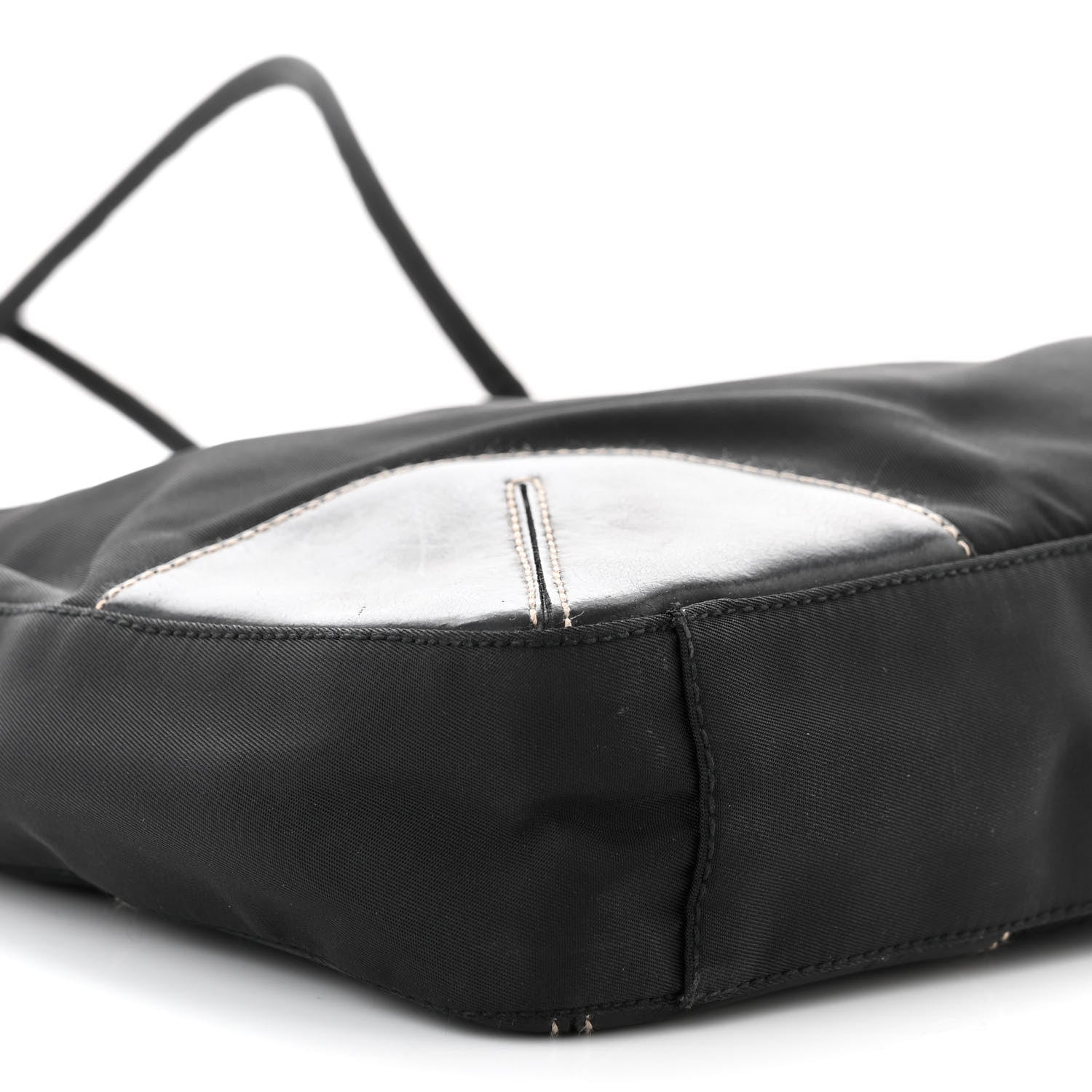 Prada Tessuto Nylon Caflskin Shopping Tote Black 9 of 12