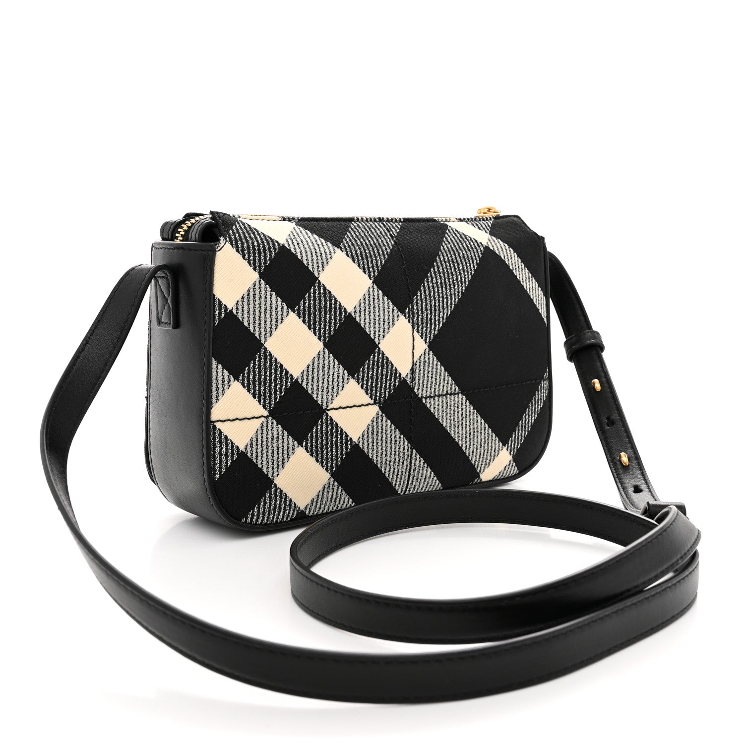 Burberry Jacquard Check Snip Bag Black 3 of 10