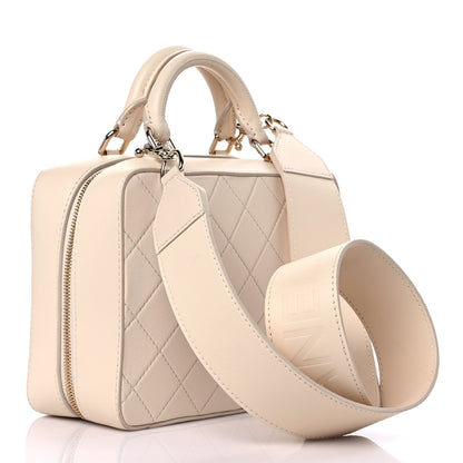Chanel Calfskin Quilted Travel Kit Vanity Case Beige 3 of 15