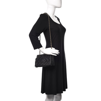 Chanel Lambskin Quilted Small Tassel Single Flap Black 2 of 12