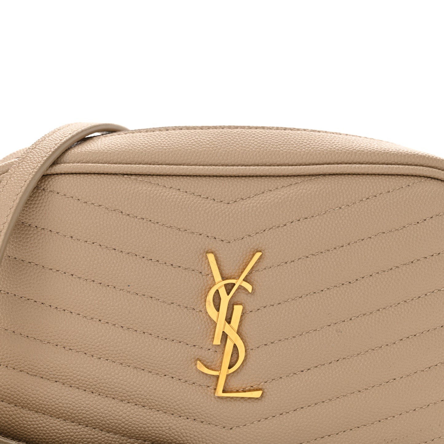 Grain De Poudre Matelasse Monogram Mini Lou Camera Bag Dark Beige