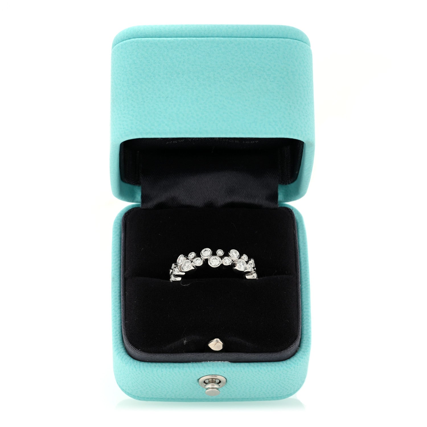 Tiffany Platinum Diamond Bubble Band Ring 51 5.75 5 of 5