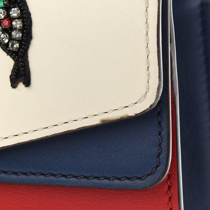 Gucci Calfskin Crystal Snake Embroidered Mini Dionysus Shoulder Bag Mystic White Hibiscus Red Blue Agata 13 of 13