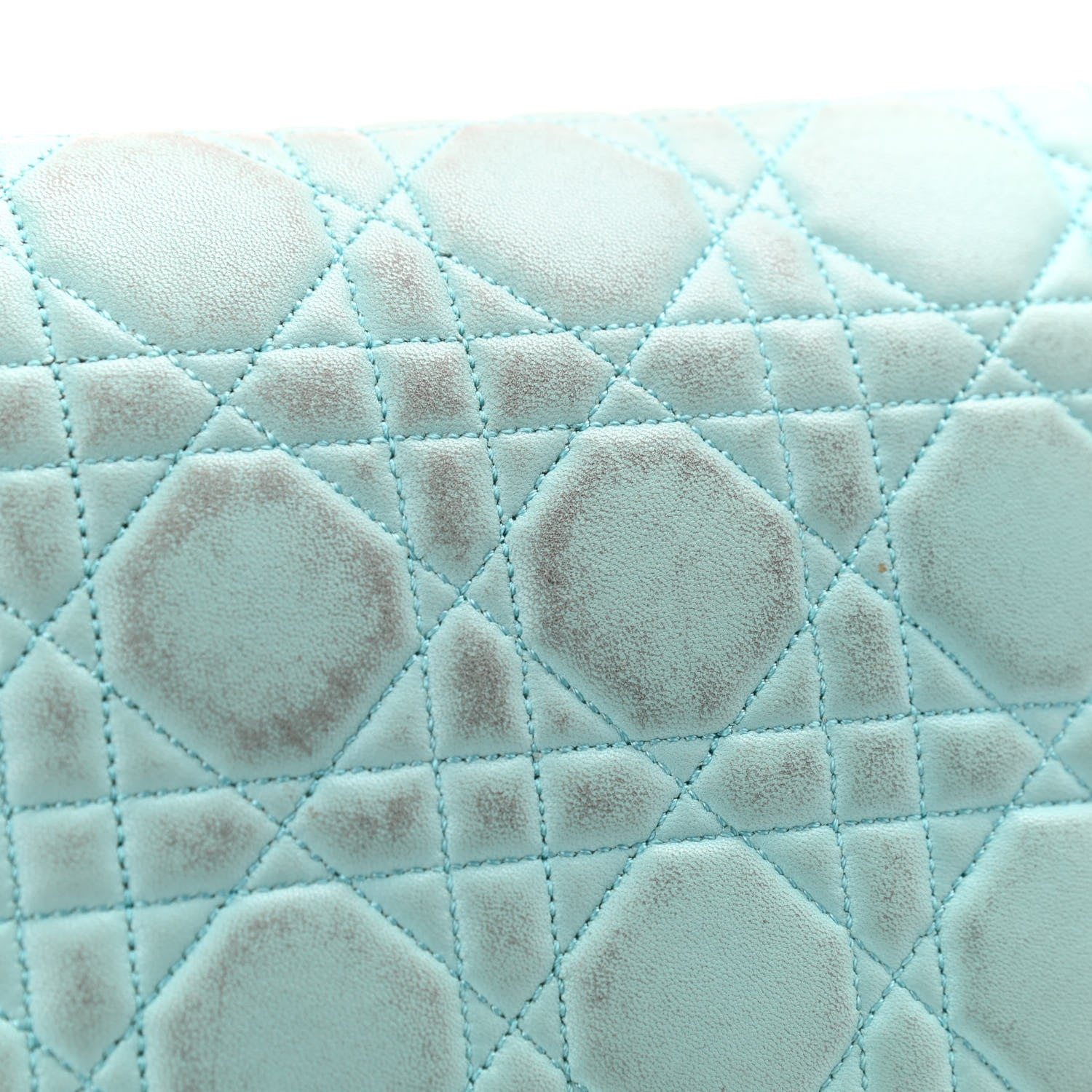 Christian Dior Lambskin Cannage Miss Dior Promenade Pouch Turquoise 12 of 12
