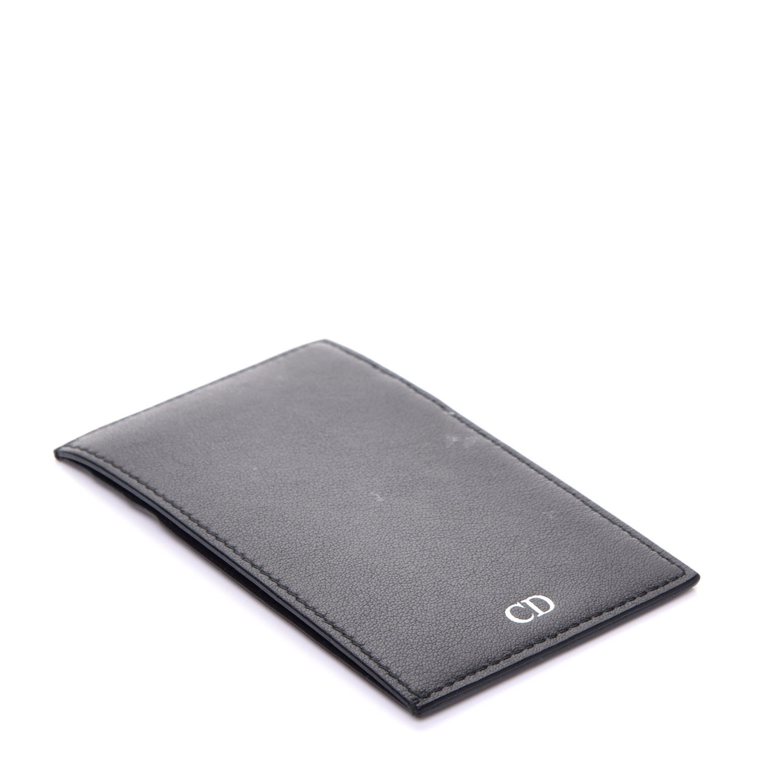 Christian Dior HOMME Calfskin Rooster Card Holder Black Grey 3 of 6