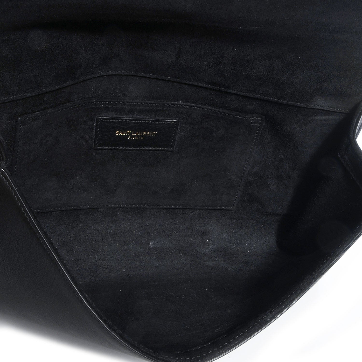 Saint Laurent Calfskin Classic Y Clutch Black 6 of 8