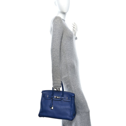 Hermes Taurillon Novillo Sea Surf and Fun Birkin 35 Bleu Saphir 2 of 13