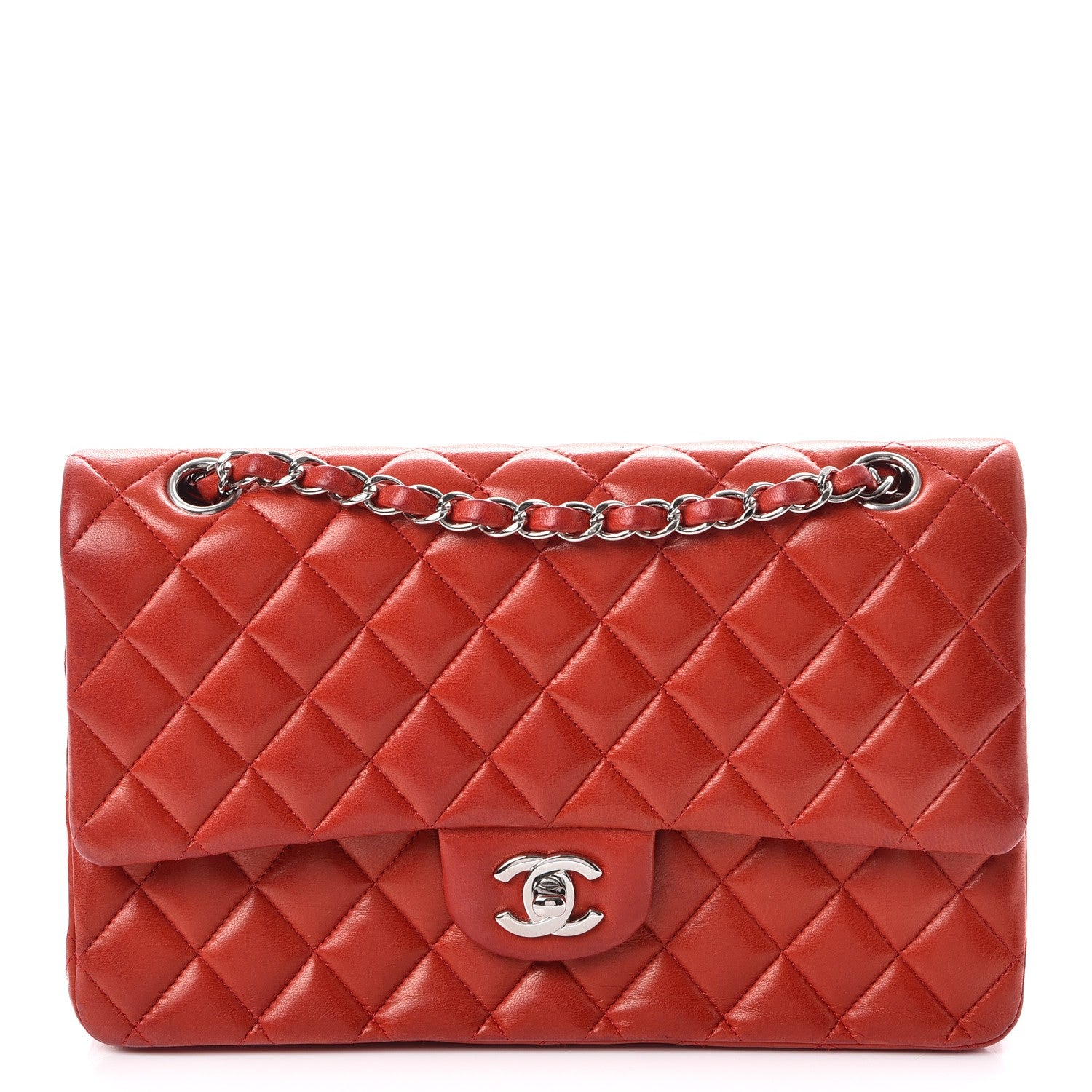 Chanel Lambskin Quilted Medium Double Flap Red 1 of 11