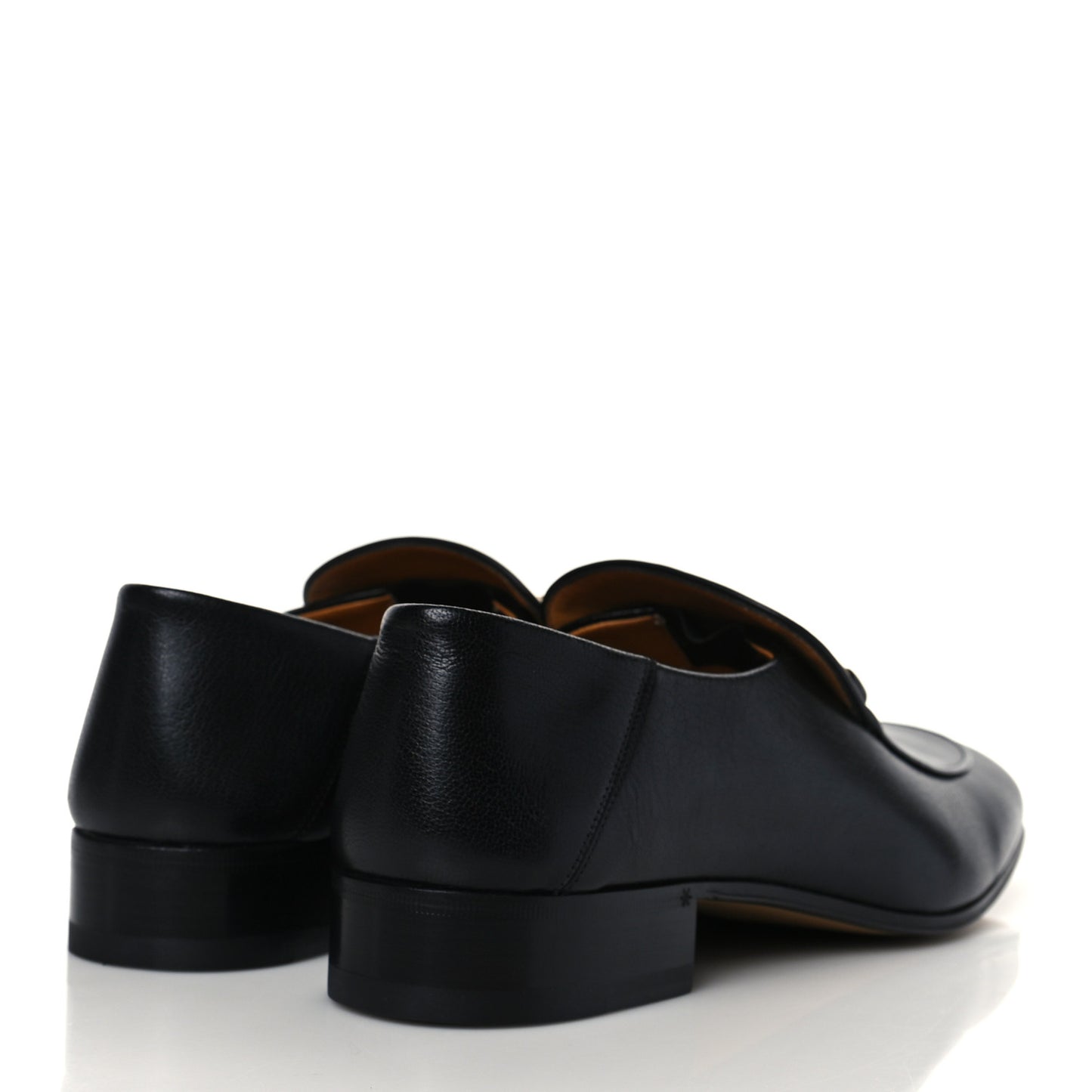 Goatskin Mens Horsebit Loafers 8.5 Black
