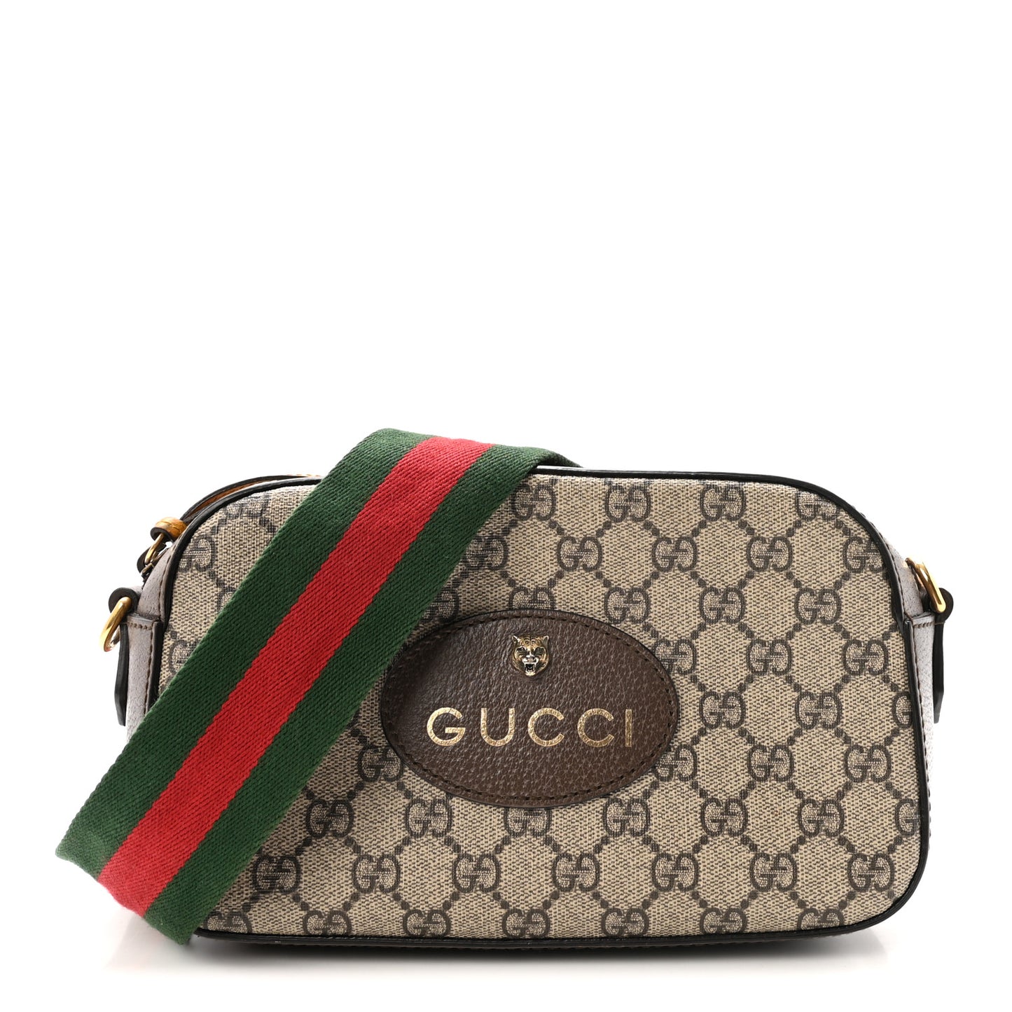 GG Supreme Monogram Web Neo Vintage Shoulder Bag Beige New Acero Crop