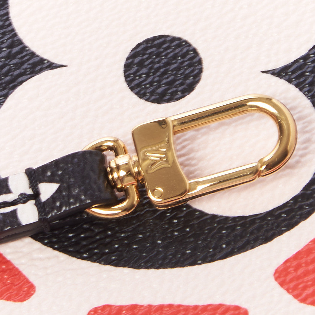 Louis Vuitton Monogram Giant Crafty Neverfull MM GM Pochette Creme Rouge Black 7 of 8