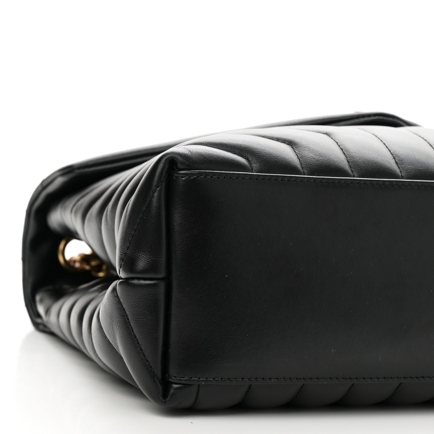 Saint Laurent Calfskin Y Quilted Monogram Medium Loulou Chain Satchel Black 9 of 11