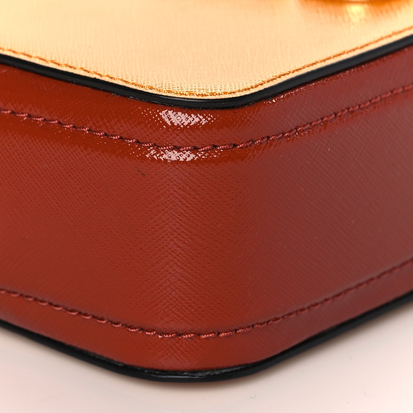 Saffiano Small Snapshot Camera Bag Yellow Multi