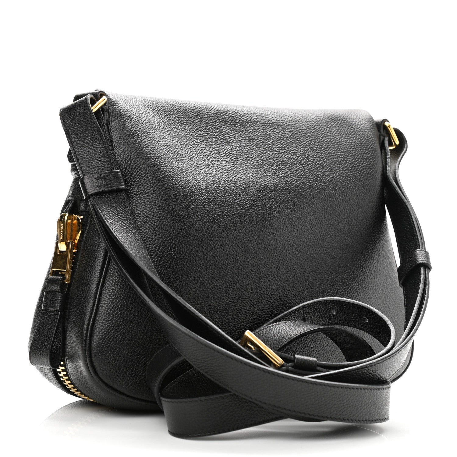 Tom Ford Grained Calfskin Medium Jennifer Crossbody Bag Black 3 of 9
