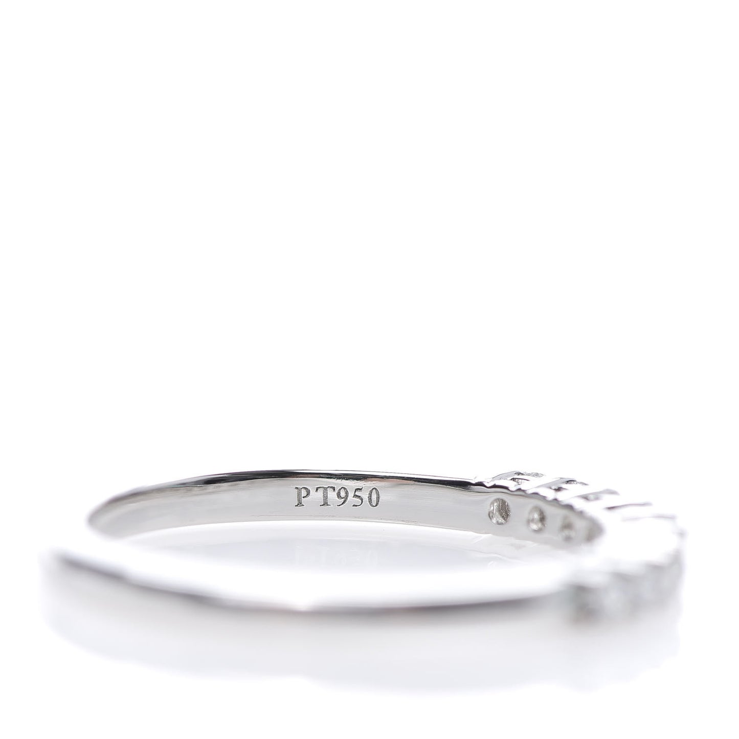 Platinum Diamond 2.2mm Embrace Half Circle Band Ring 54 6.75