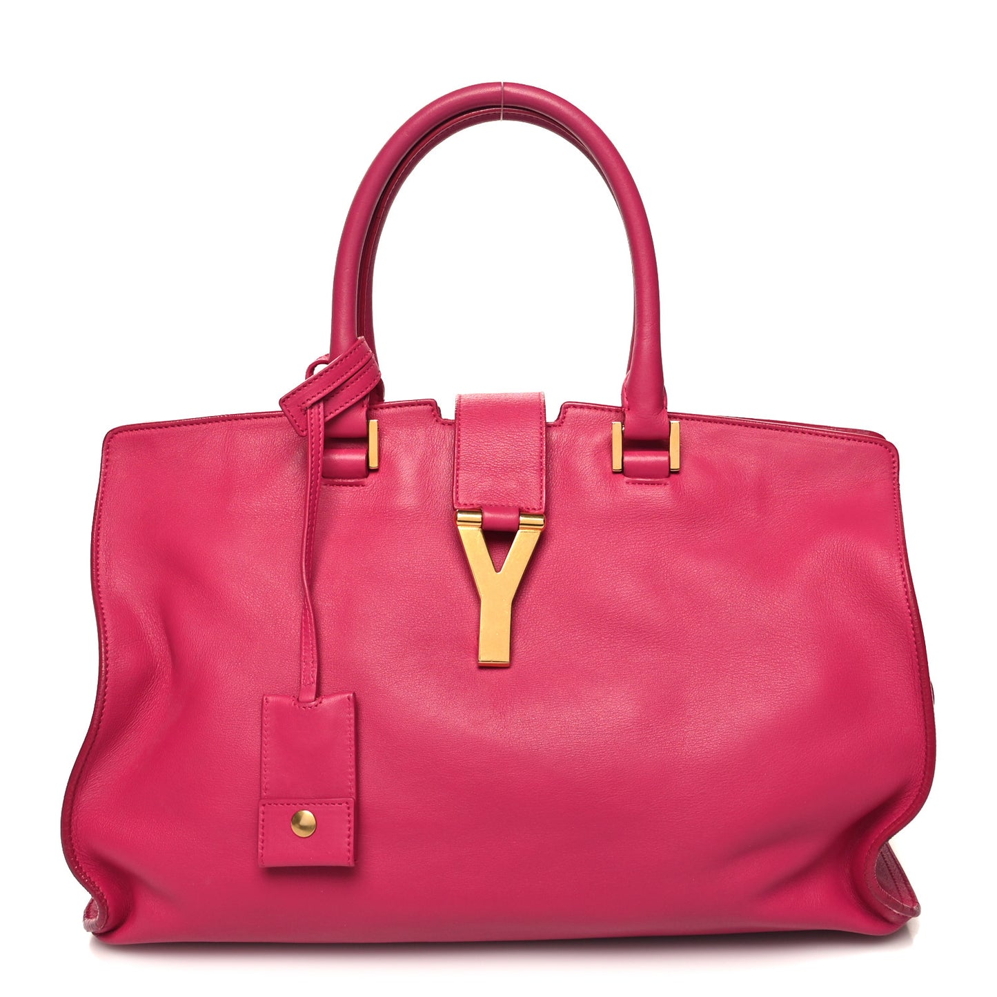 Calfskin Medium Classic Y Cabas Fuchsia