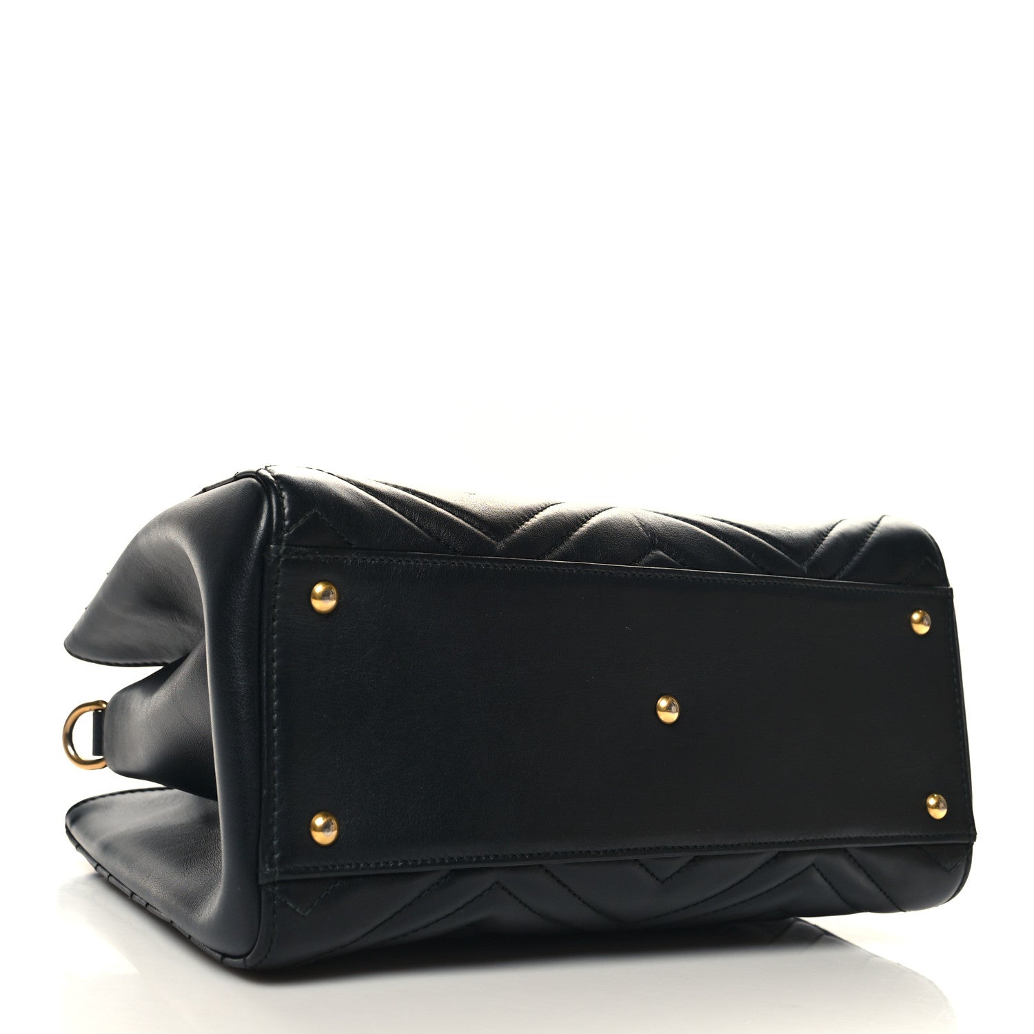 Gucci Calfskin Matelasse Small GG Marmont Tote Black 4 of 11