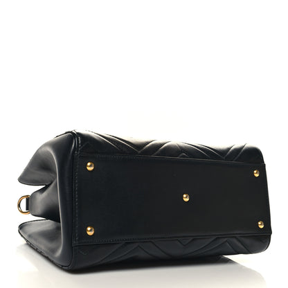 Gucci Calfskin Matelasse Small GG Marmont Tote Black 4 of 11