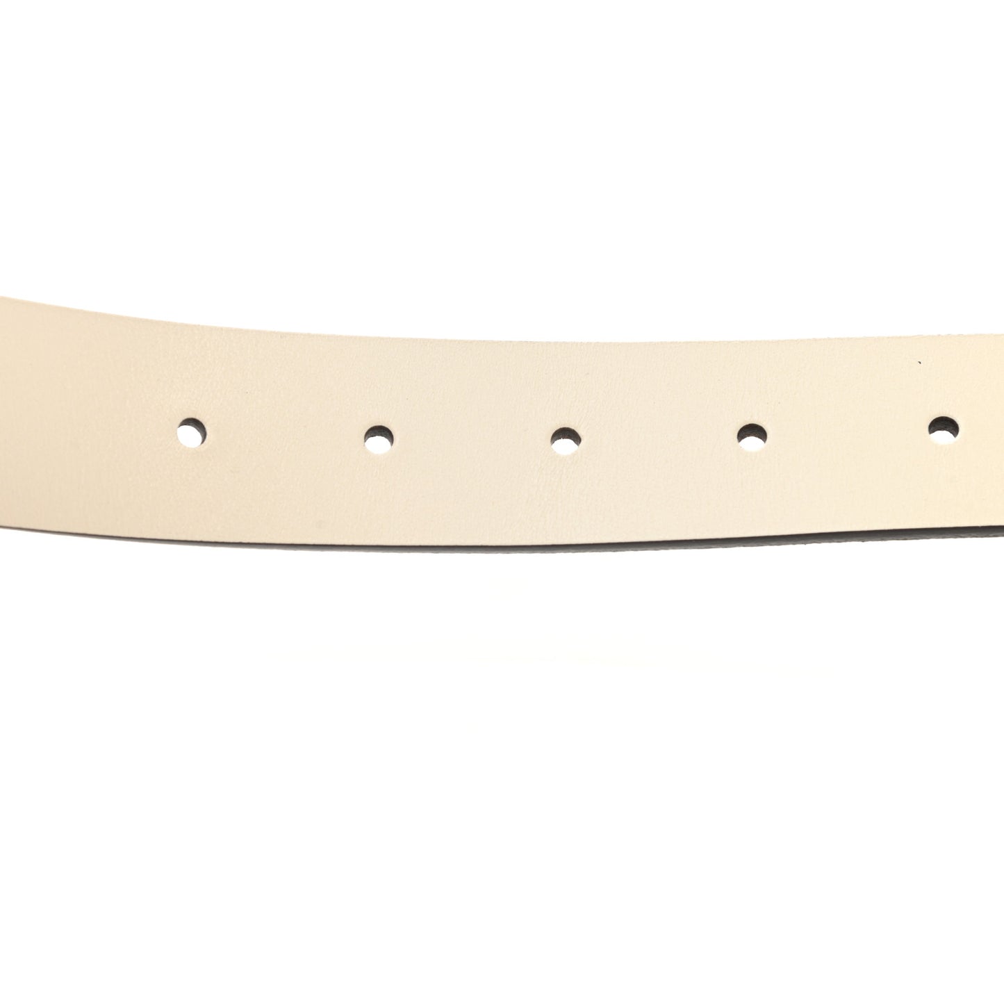 Margaux Calfskin Studded Interlocking G 30mm Belt 80 32 Mystic White