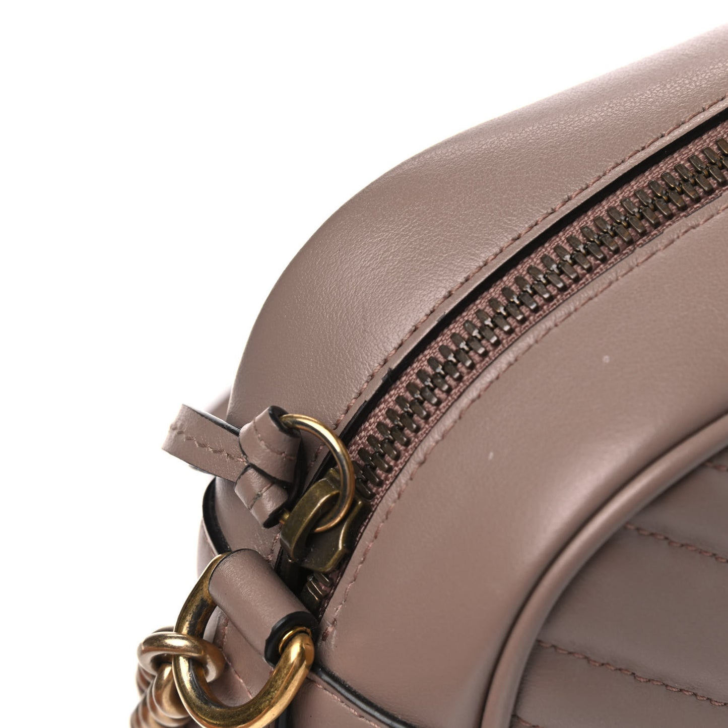 Calfskin Matelasse Small GG Marmont Chain Shoulder Bag Porcelain Rose